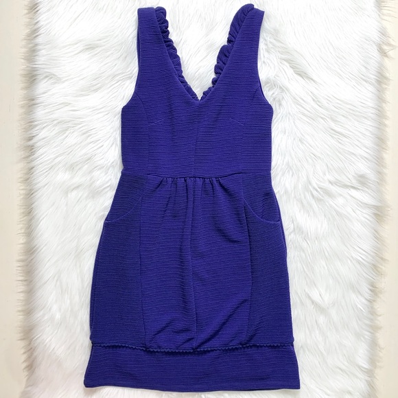 SOLD-Anthropologie Ruffled V Neck Pencil Dress - Picture 9 of 12